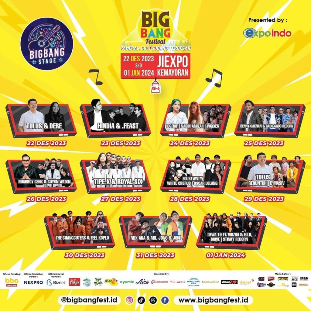 Jadwal Festival & Konser Musik Jakarta Januari 2024