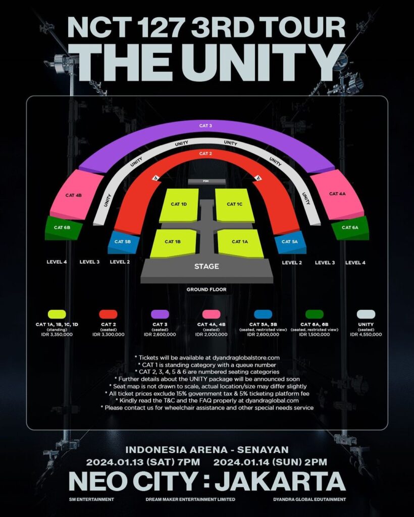 Harga Tiket - NCT 127 3rd Tour ‘Neo City - Jakarta - The Unity’