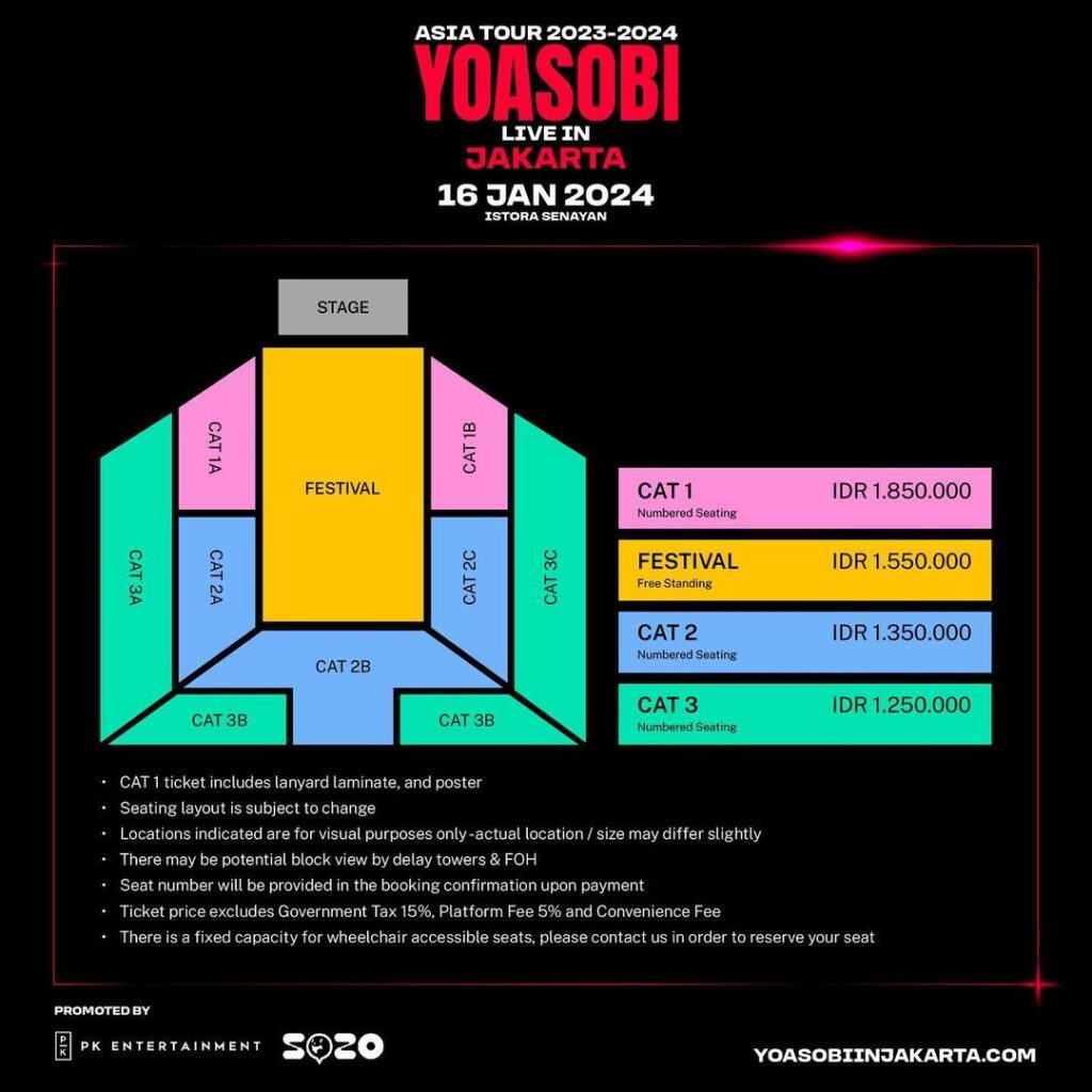 Harga Tiket - Yoasobi Asia Tour Live in Jakarta 2024