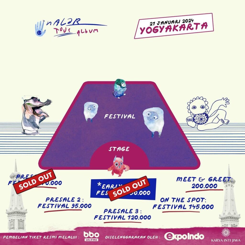 Harga Tiket - Nalar Tour Album - Yogyakarta - 21 Januari 2024